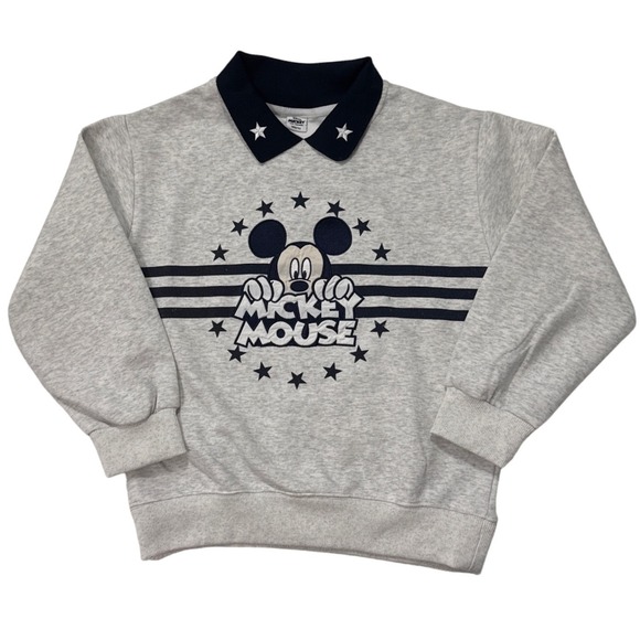 Other - Rare vintage kids Disney Mickey Mouse grey pullover sweatshirt size 10-12